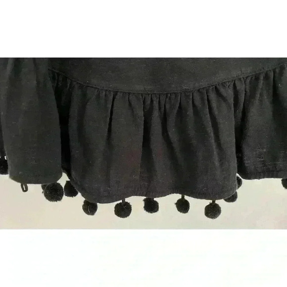 Bnwt Highline Collective Black Shirt with Pom Pom Feinge Size  Sm. - Picture 2 of 6